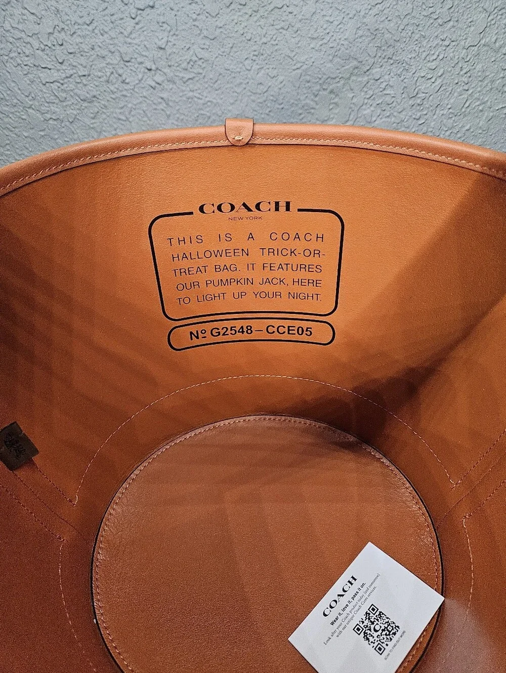 Coach Trick Or Treat Bucket With Halloween Pumpkin In Regenerative Cotton